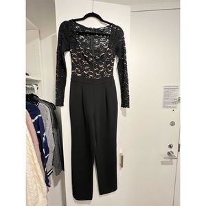 Express black lace jumpsuit